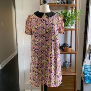 ModCloth Flower Print Collared Dress